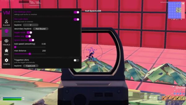 چیت فورتنایت آپدیت شده 2025|فول ایم بات|رپیدفایر|وال هک