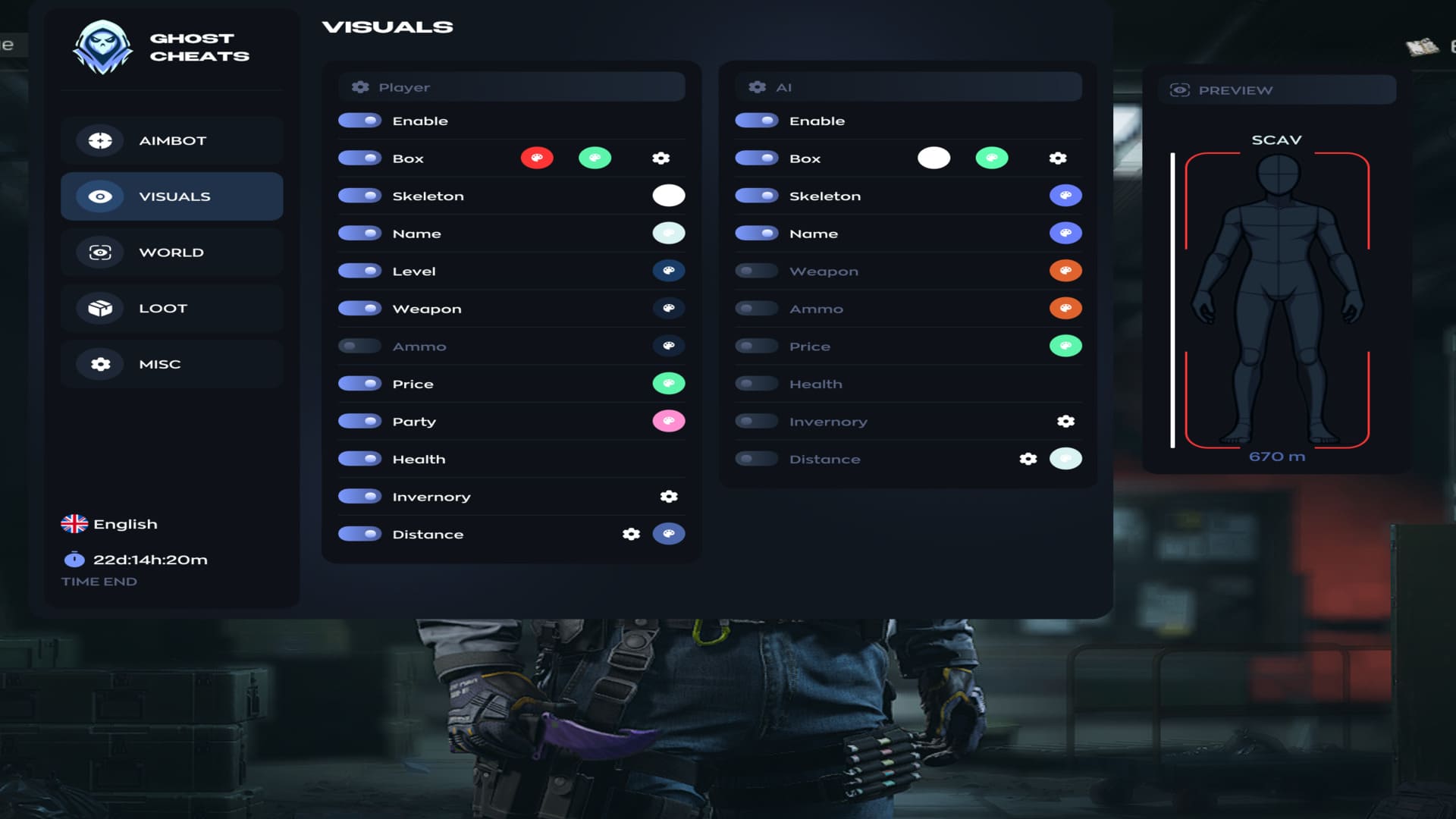 چیت GHOST برای Arena Breakout