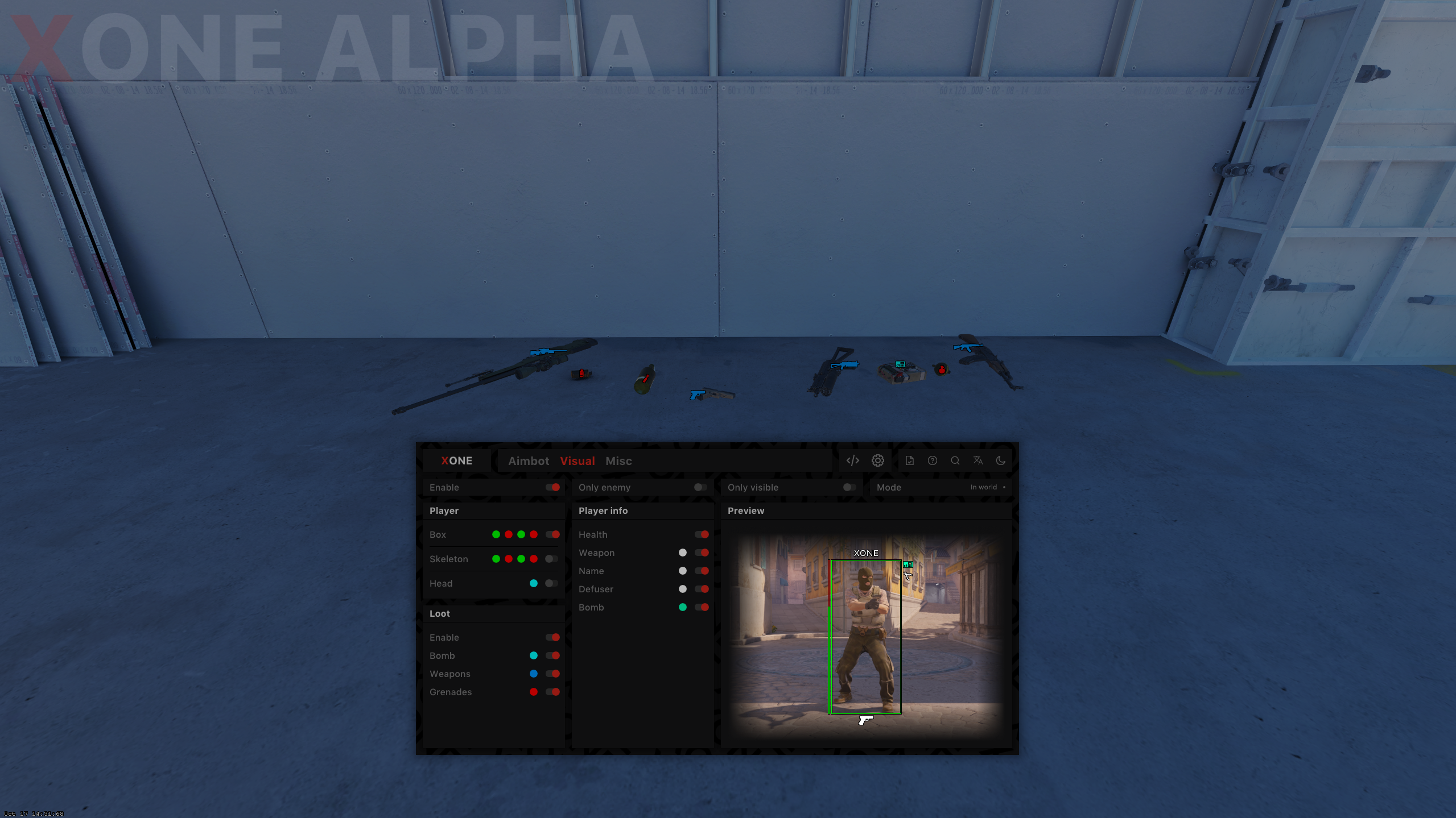 چیت XONE برای Counter Strike 2 - CS GO