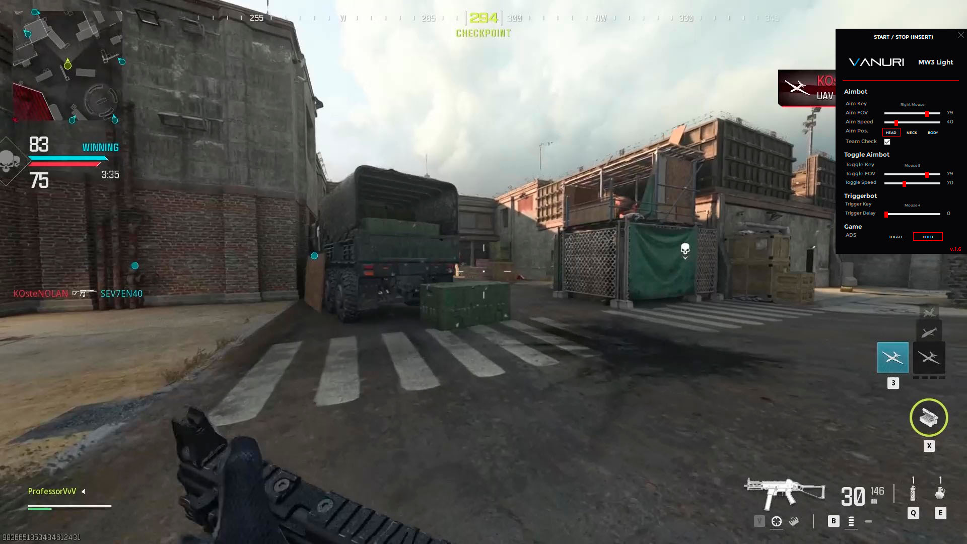 چیت VANURI برای COD: MW3